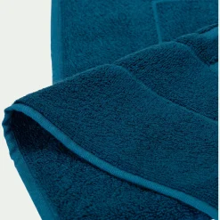 Tapis de bain en coton - bleu figuerolles 60x110cm