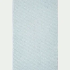 Tapis de bain en coton bio - bleu 50x80cm