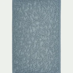 Tapis de bain en coton jacquard 50x80cm - bleu calaluna
