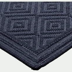 Tapis de bain en coton jacquard - bleu calabrun 50x70cm