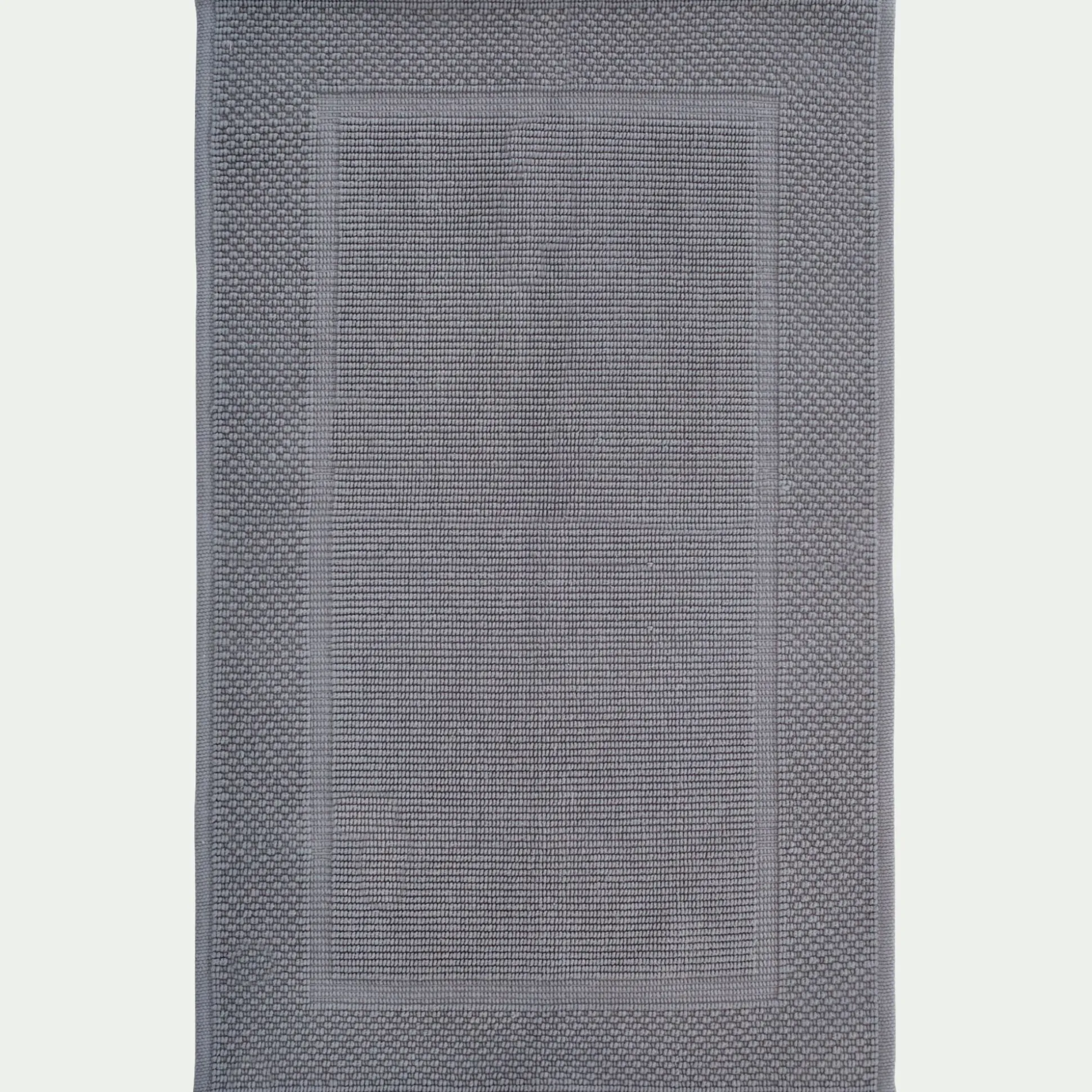 Tapis de bain jacquard en coton 60x100cm - gris restanque