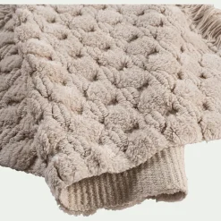 Tapis de bain point bulle en coton 50x80cm - beige