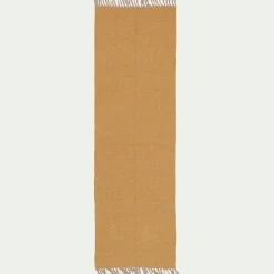 Tapis de couloir et laine et jute 60x200cm - jaune