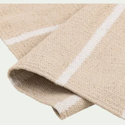 Tapis en coton à rayure 60x120cm - beige