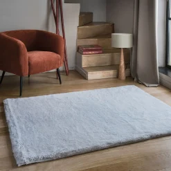 Tapis imitation fourrure - gris 120x160cm