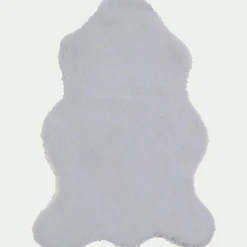 Tapis imitation fourrure - gris 60x90cm