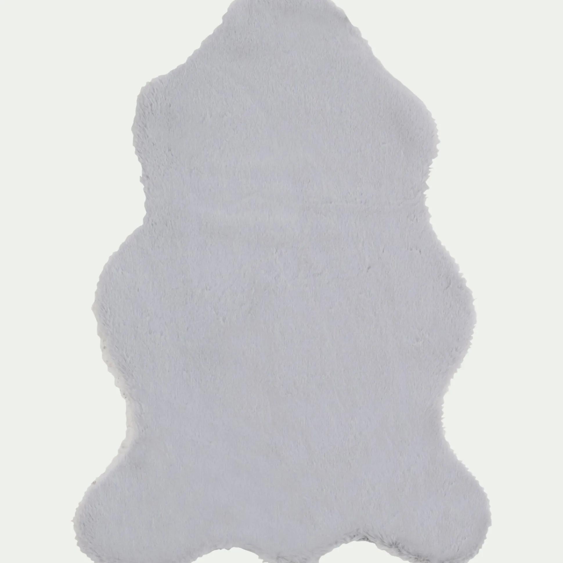 Tapis imitation fourrure - gris 60x90cm