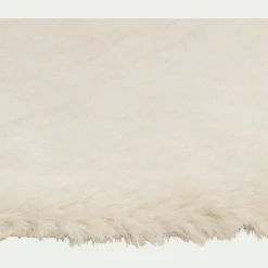 Tapis imitation fourrure - beige D120cm