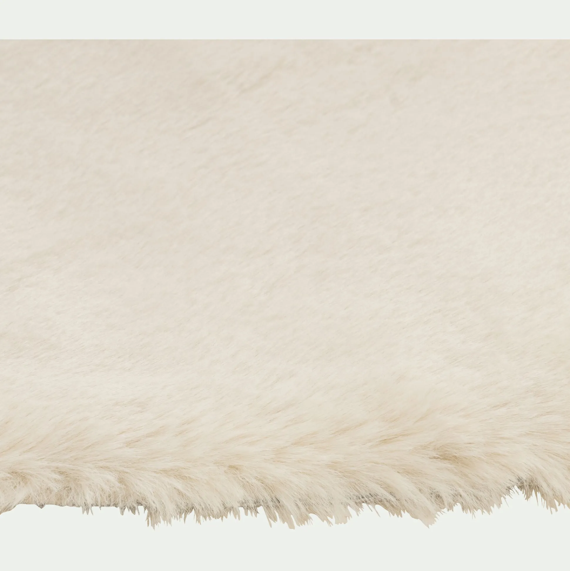 Tapis imitation fourrure - beige D120cm