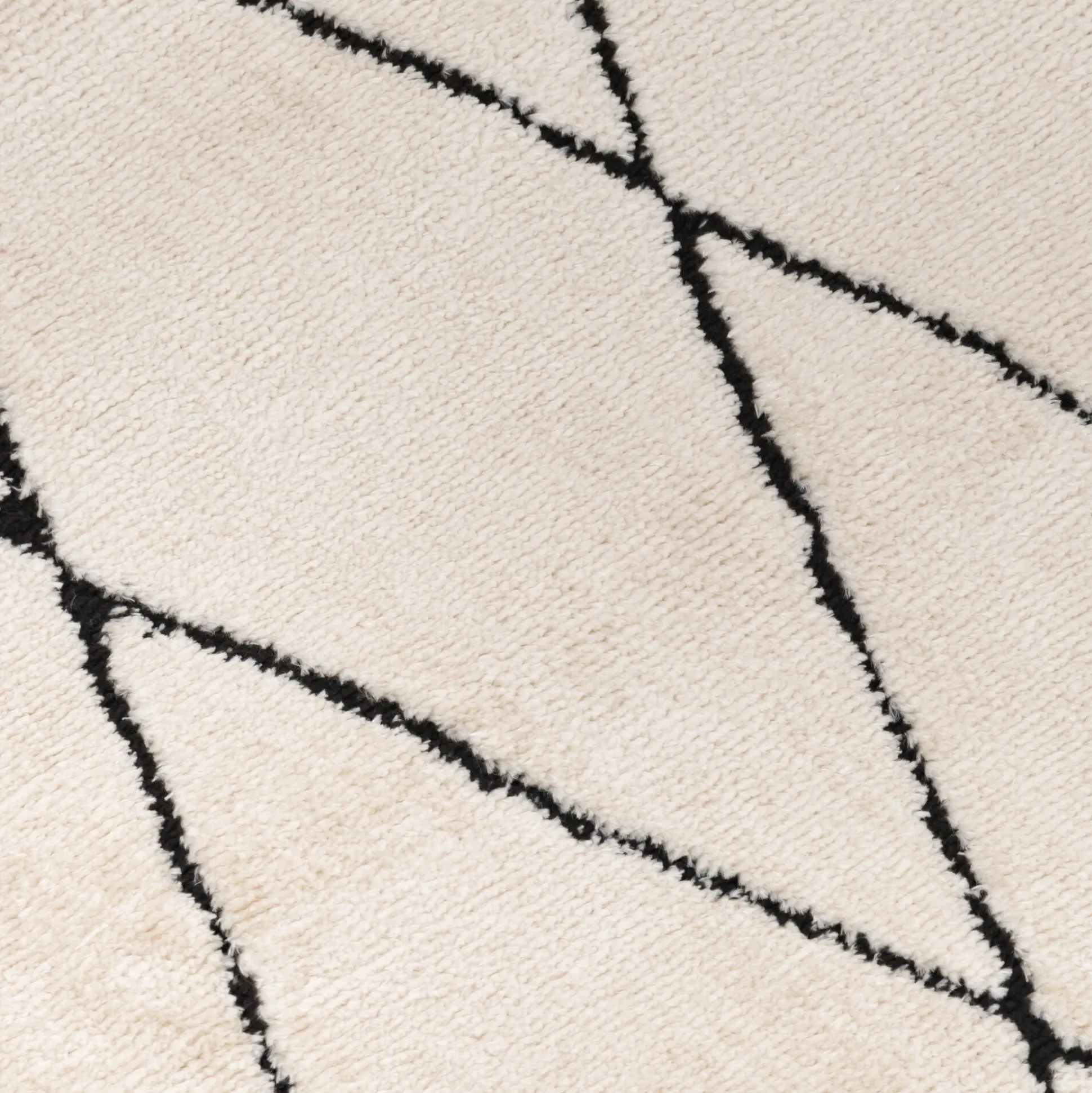 Tapis inspiration berbère à motifs losange 160x230cm - blanc écru