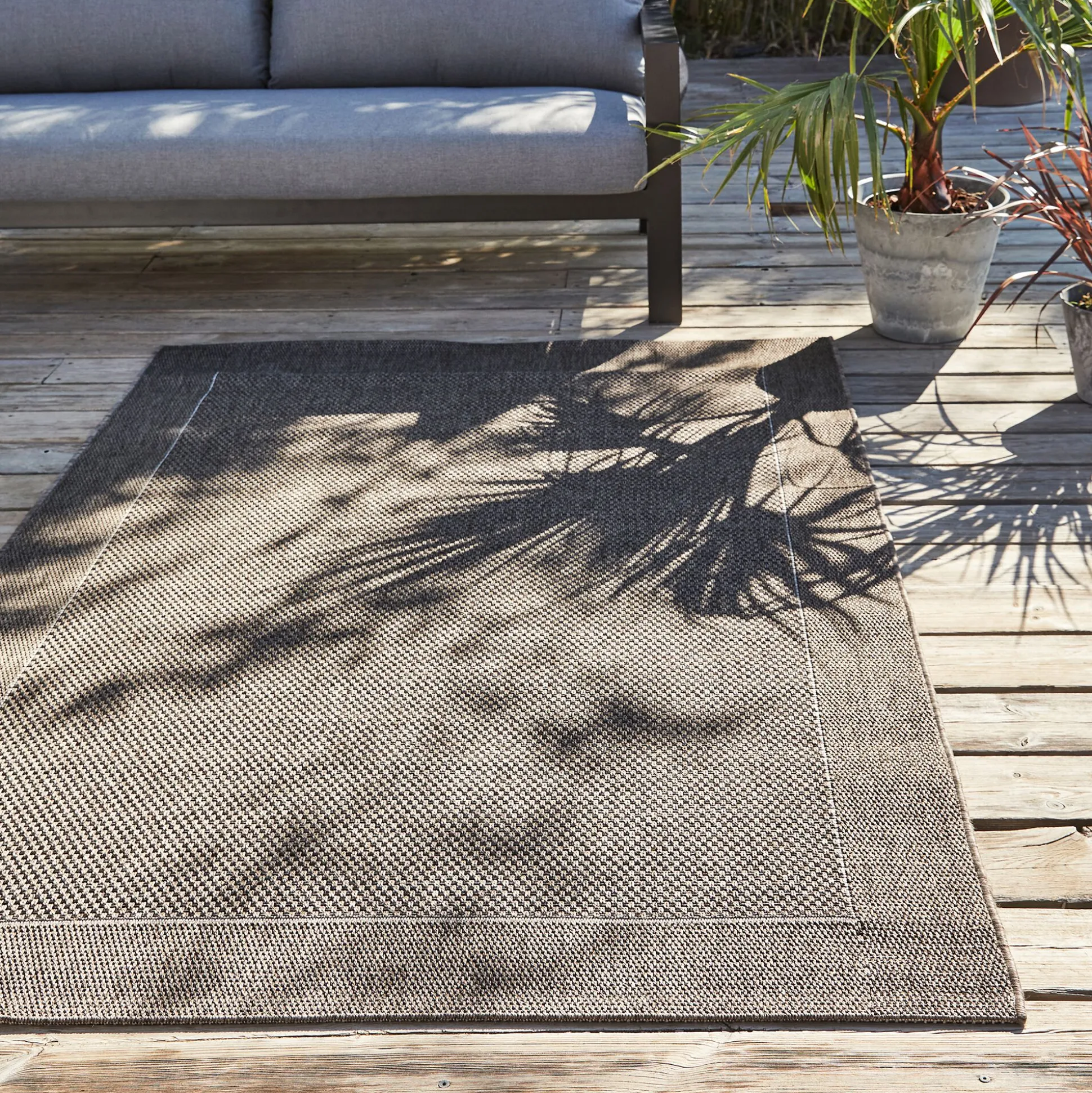 Tapis intérieur et extérieur 160x230cm - marron