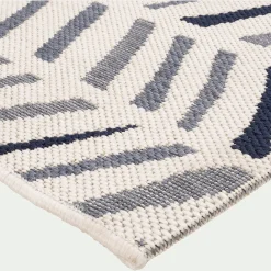 Tapis intérieur et extérieur à motifs graphiques 200x290cm - blanc