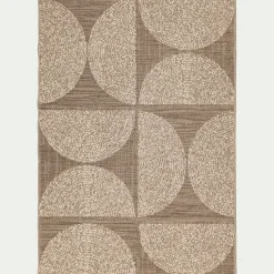 Tapis intérieur extérieur à motif géométrique 160x230cm - naturel