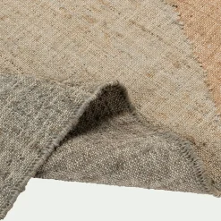 Tapis tissé en jute et coton à motifs - beige 160x230cm