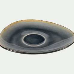 Tasse et sous-tasse en grès réactif D10xH5cm - gris