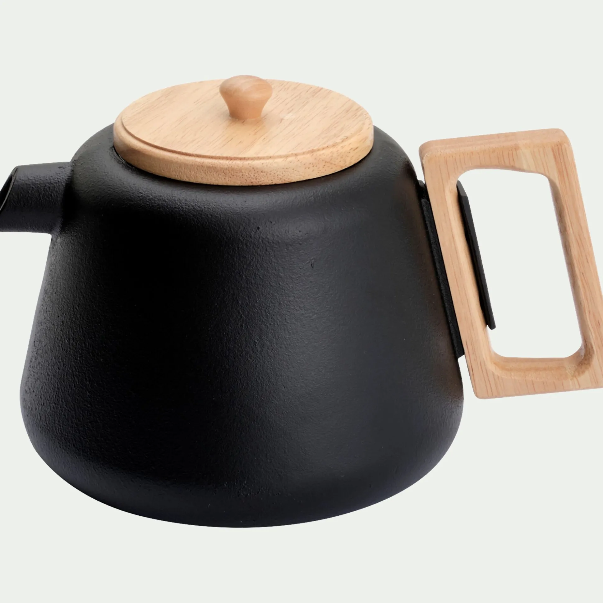 Théière en fonte et bois 1L - noir