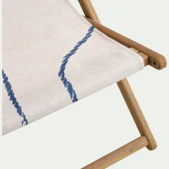 Toile de chilienne motif cordage en tissu - blanc