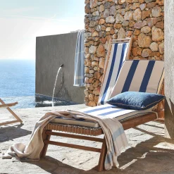 Toile de chilienne rayée en tissu - bleu