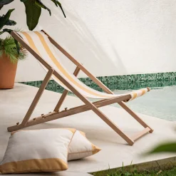 Toile de chilienne rayée en tissu - jaune