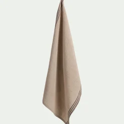 Torchon de cuisine rayé en lin - bleu calaluna 50x70cm