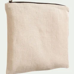 Trousse de toilette en lin - naturel
