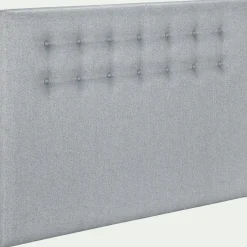 Tête de lit boutonnée en tissu - gris clair L190cm