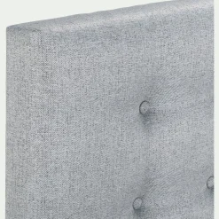 Tête de lit boutonnée en tissu - gris clair L190cm