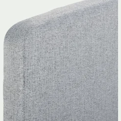 Tête de lit galbée en tissu - gris clair L170cm