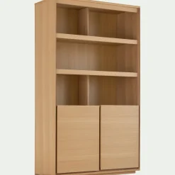 Vaisselier 2 portes en bois - bois clair
