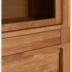 Vaisselier 4 portes en chêne massif L160cm - bois clair