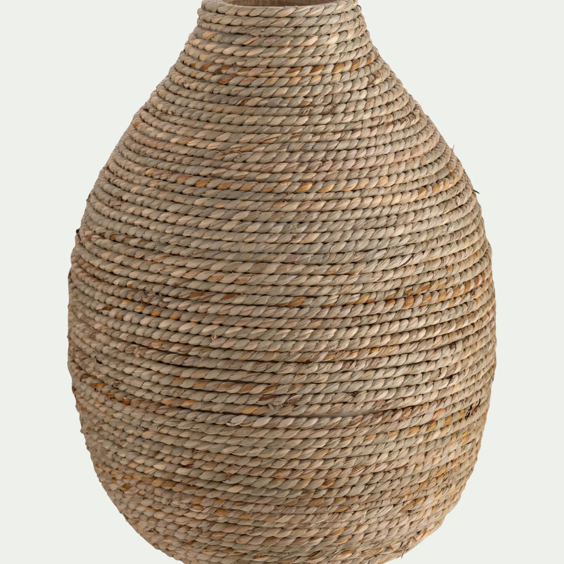 Vase amphore en jonc de mer H25cm - naturel