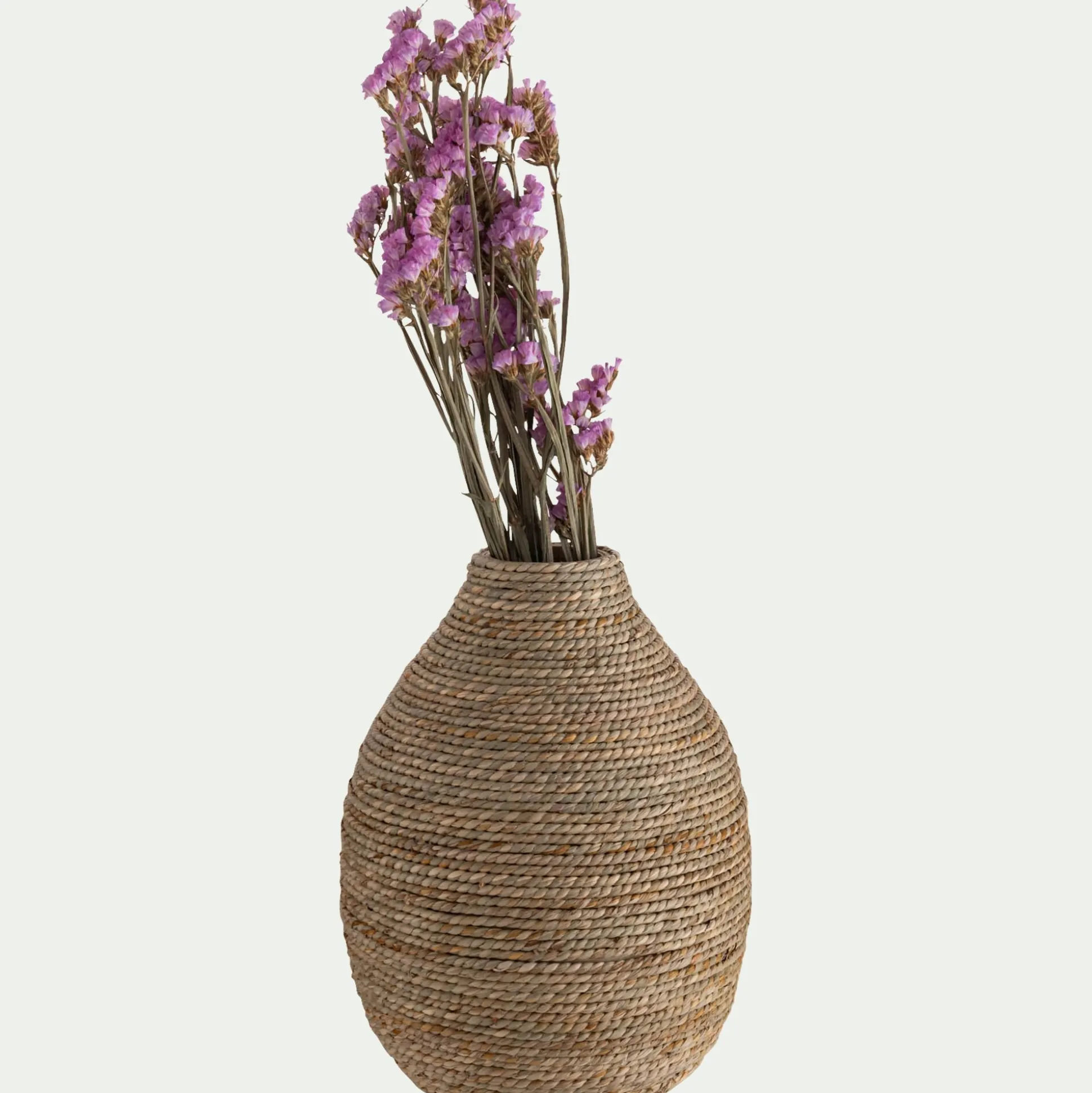 Vase amphore en jonc de mer H25cm - naturel