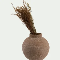 Vase boule en aluminium H20cm - marron
