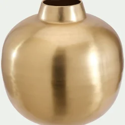 Vase boule en fer H32cm - doré