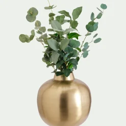 Vase boule en fer H32cm - doré