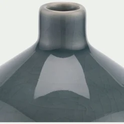 Vase boule en grès 11cm - bleu