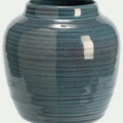 Vase classique en céramique H17,5cm - bleu