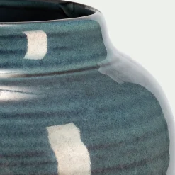 Vase classique en céramique H17,5cm - bleu