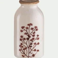 Vase classique en céramique H15,3cm - blanc