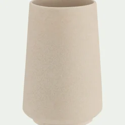 Vase classique en faïence H21cm - beige