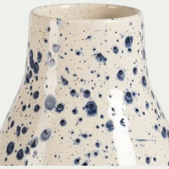 Vase classique en faiënce tachée H24cm - blanc
