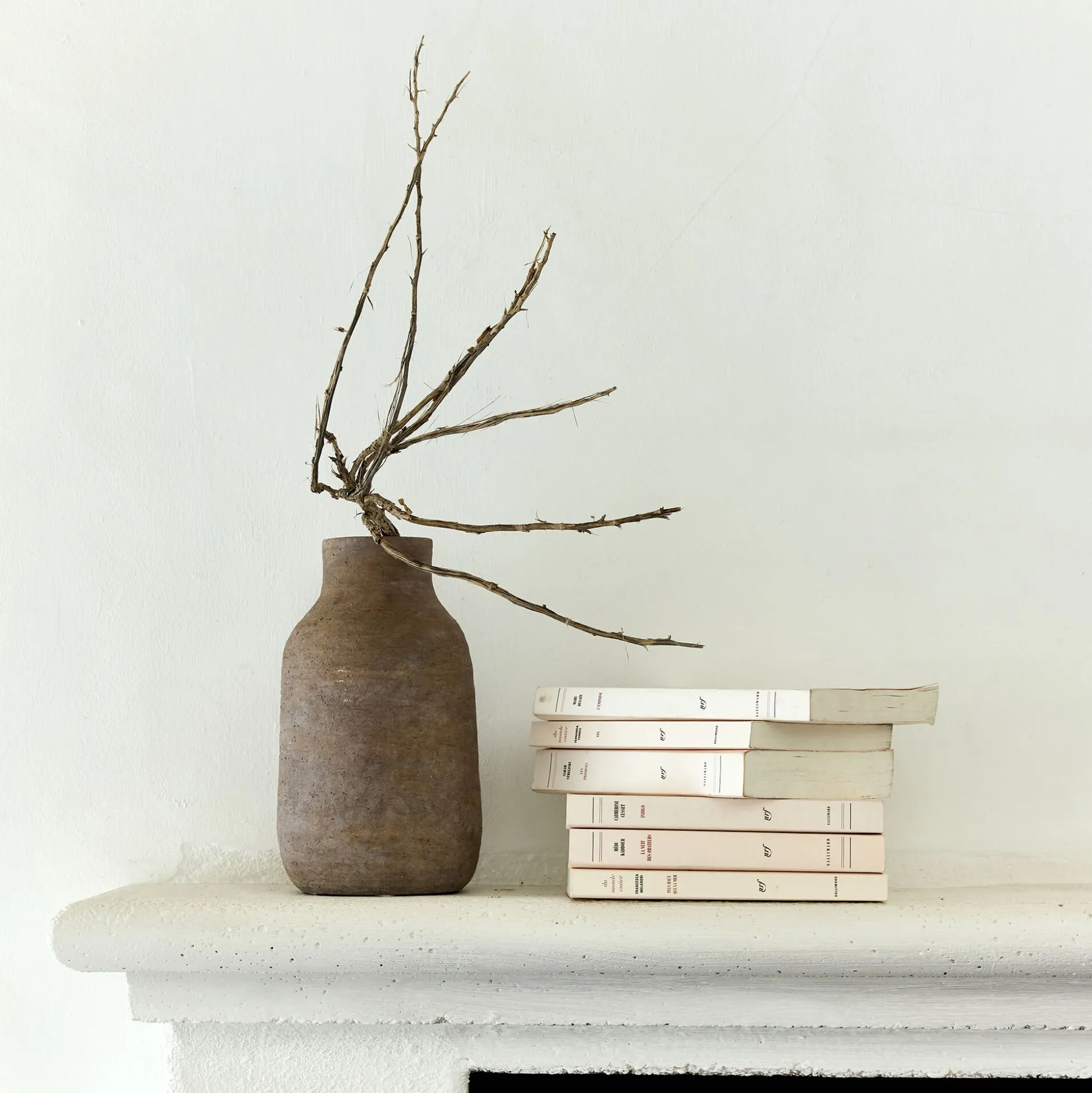 Vase classique en grès H24cm - marron