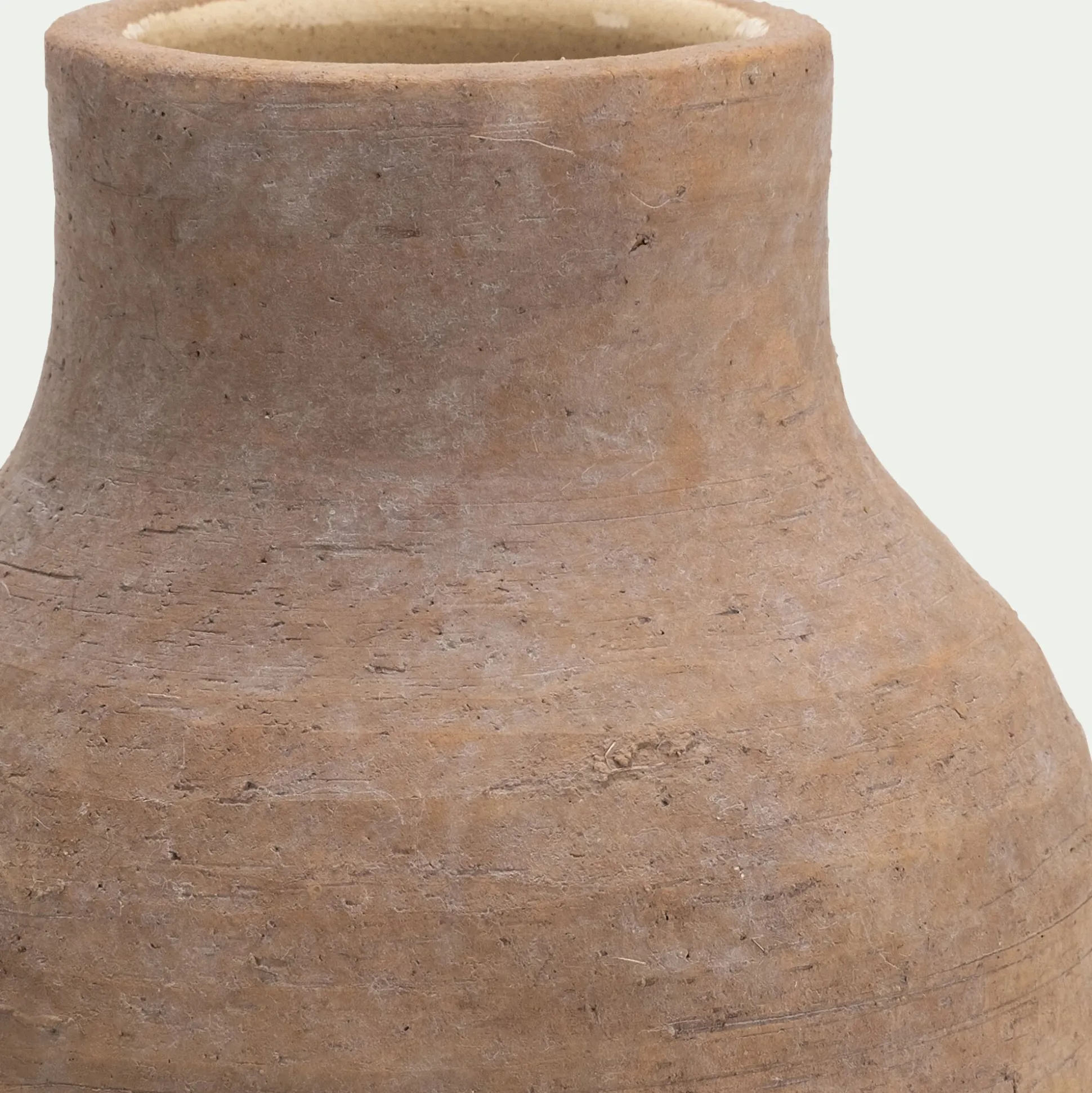 Vase classique en grès H24cm - marron