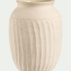 Vase classique en grès H23,2cm - beige