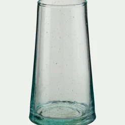 Vase conique en verre D6xH12cm - transparent