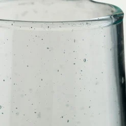 Vase conique en verre D6xH12cm - transparent