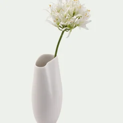 Vase contemporain en céramique H21cm - blanc