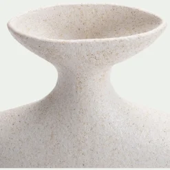 Vase contemporain en céramique H31cm - beige