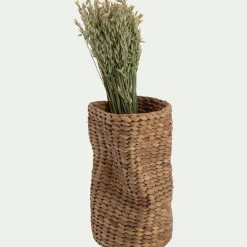 Vase contemporain en jacinthe d'eau H46cm - naturel