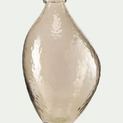 Vase contemporain en verre recyclé H34cm - orange